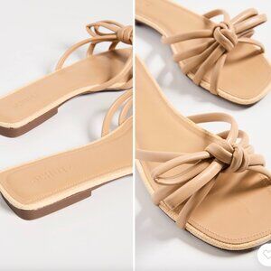 (New) SCHUTZ  Women's Blossom Flat Sandal (light wood)